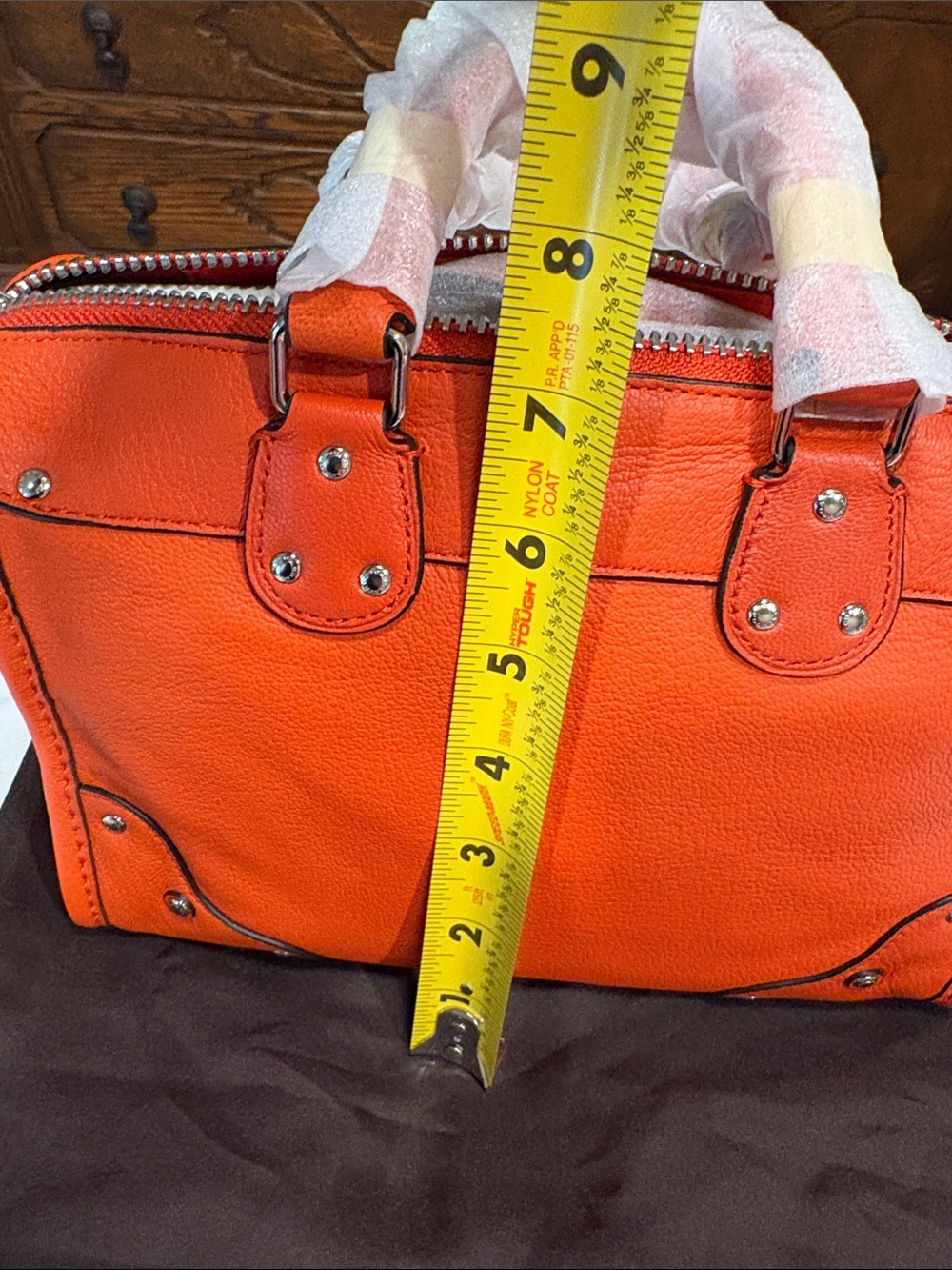 NWT Coach Rhyder Coral Leather Satchel with Turn-Lock Detail No 33690 - Picture 14 of 14